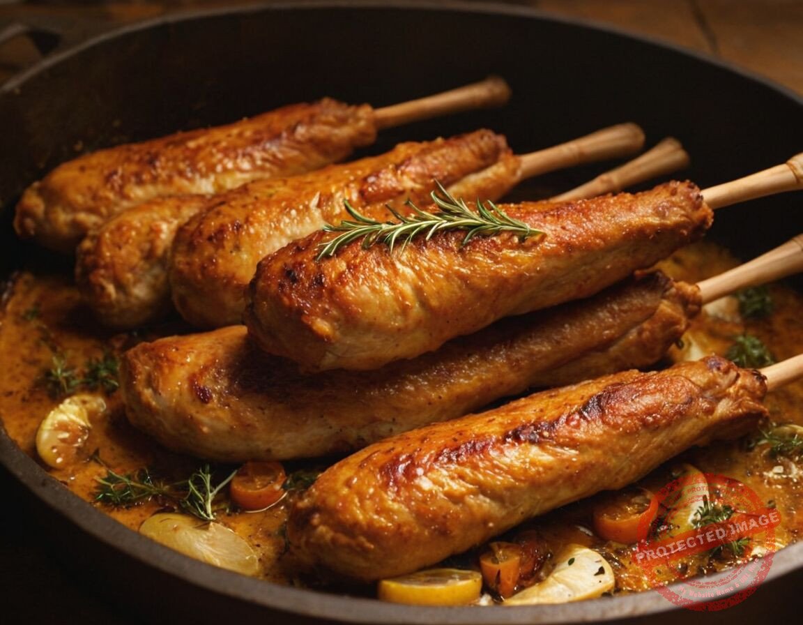 Ca 1,5 Stunden im Ofen garen - Kaninchenkeulen nach Omas Rezept: Traditionelle Zubereitung für ein herzhaftes Festmahl